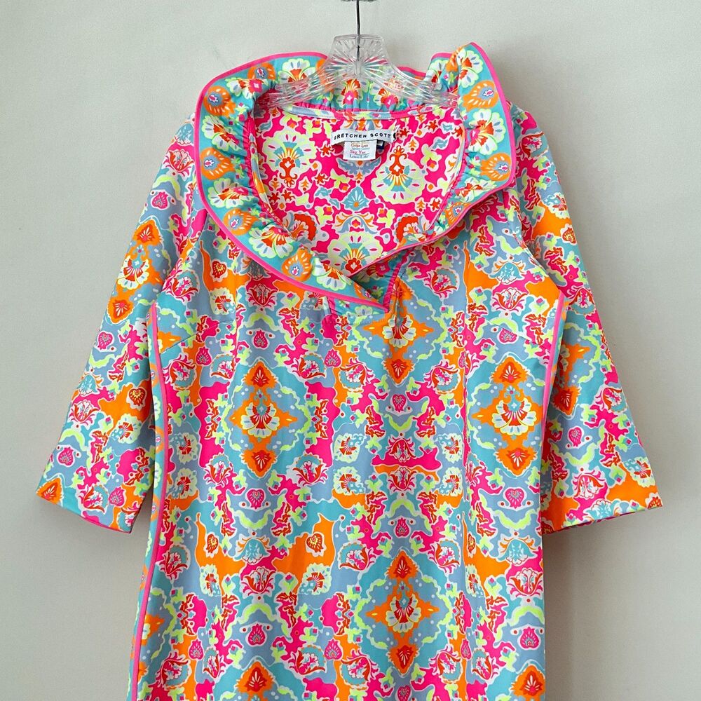 Gretchen Scott Stand Up Ruffle Neck Dress XL - Picture 5 of 9